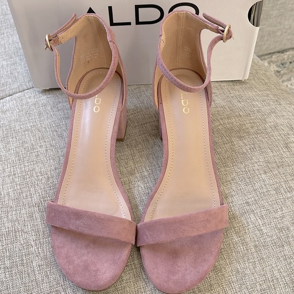 ALDO PINK SUEDE HEELS - Picture 2 of 5